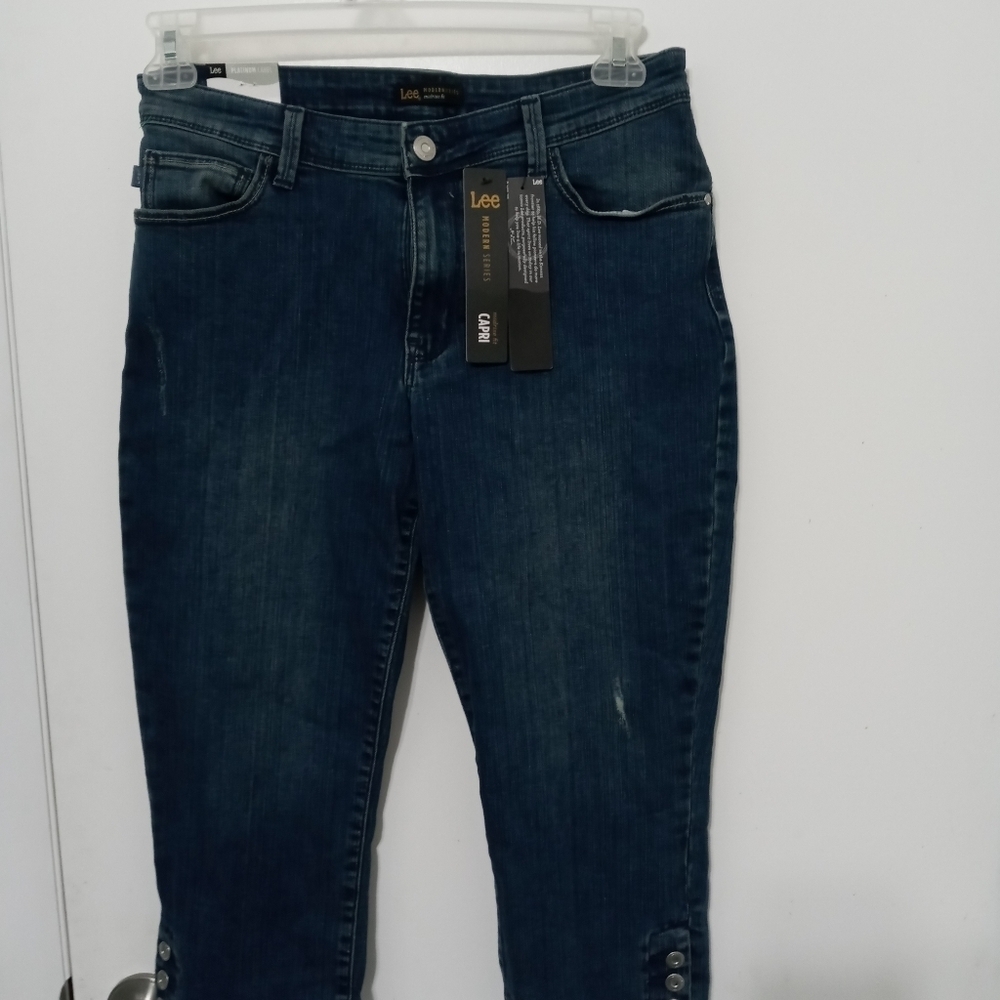 Lee Platinum Label Modern Series Midrise Fit Capri 5 Pocket Jeans